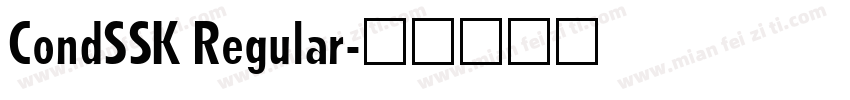 CondSSK Regular字体转换